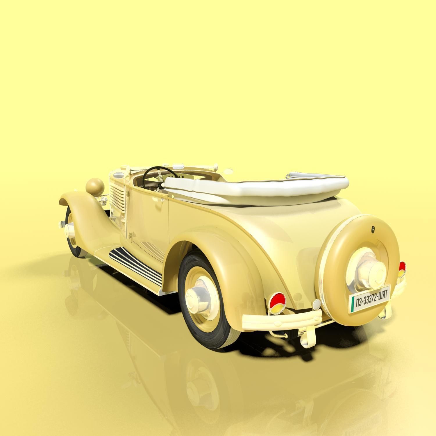 Delta Cabriolet open top 3D model_6