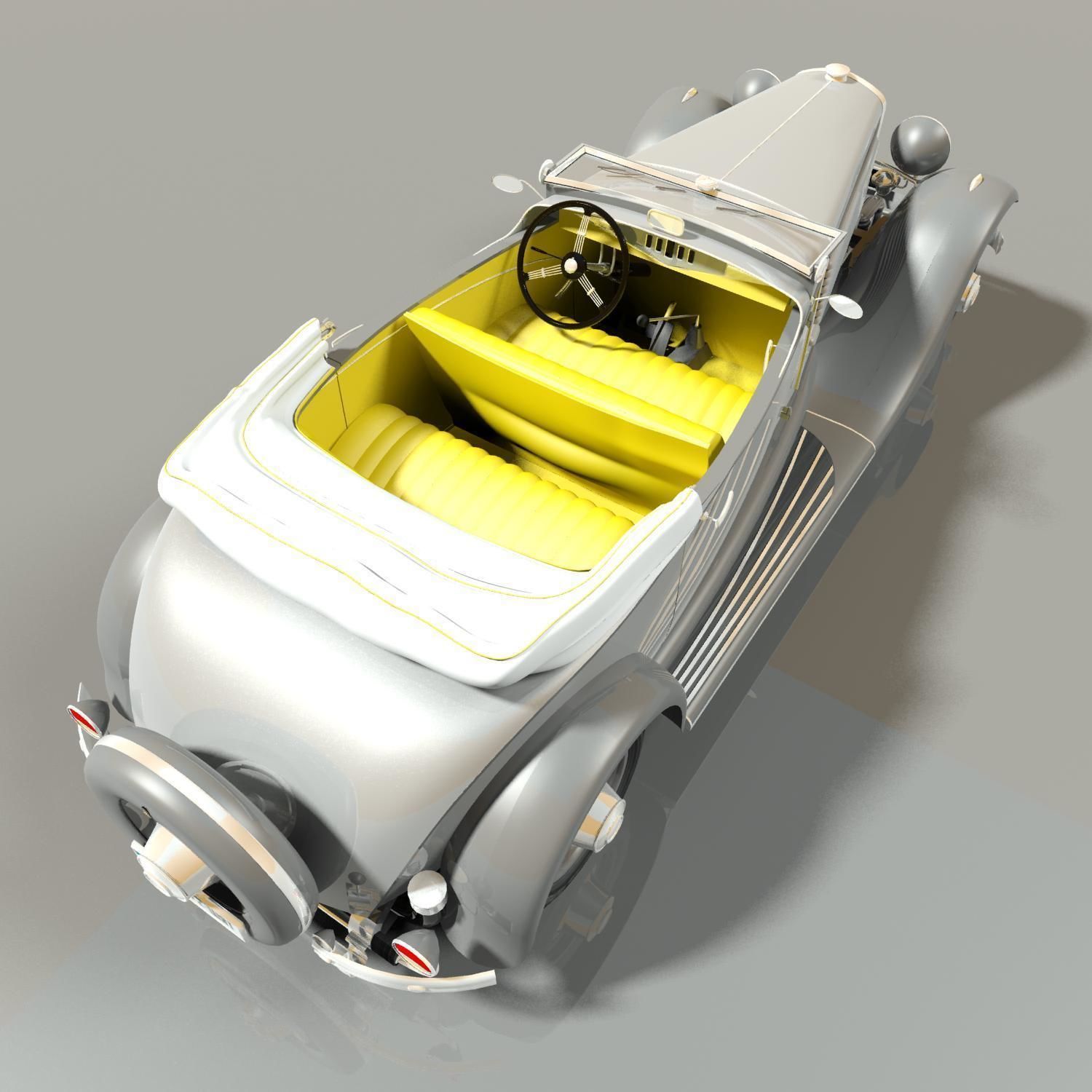 Delta Cabriolet open top 3D model_8