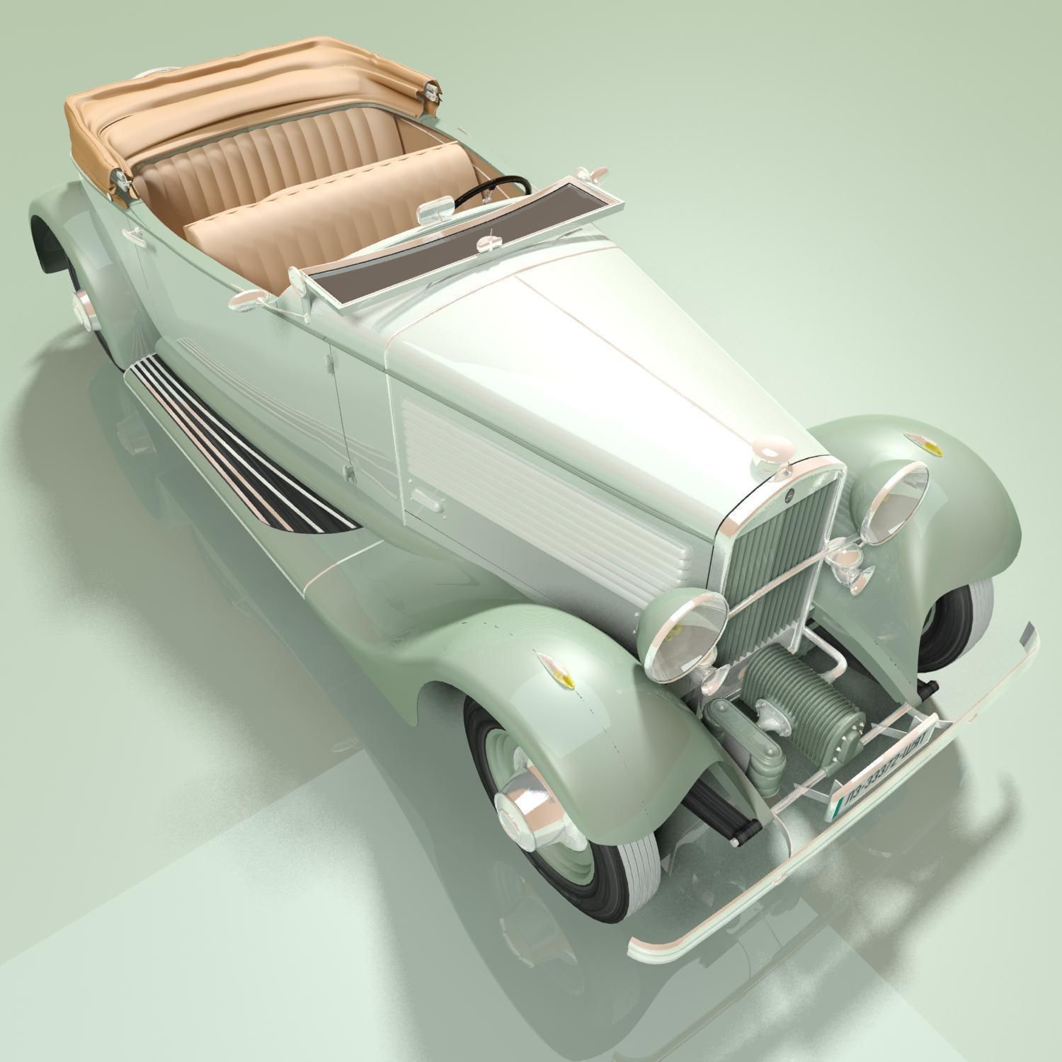 Delta Cabriolet open top 3D model_10