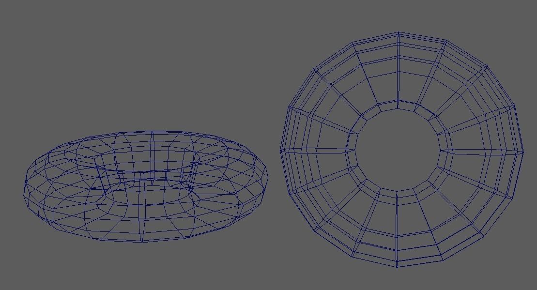 Low-Poly Hand Painted Doughnut Low-poly 3D model_3