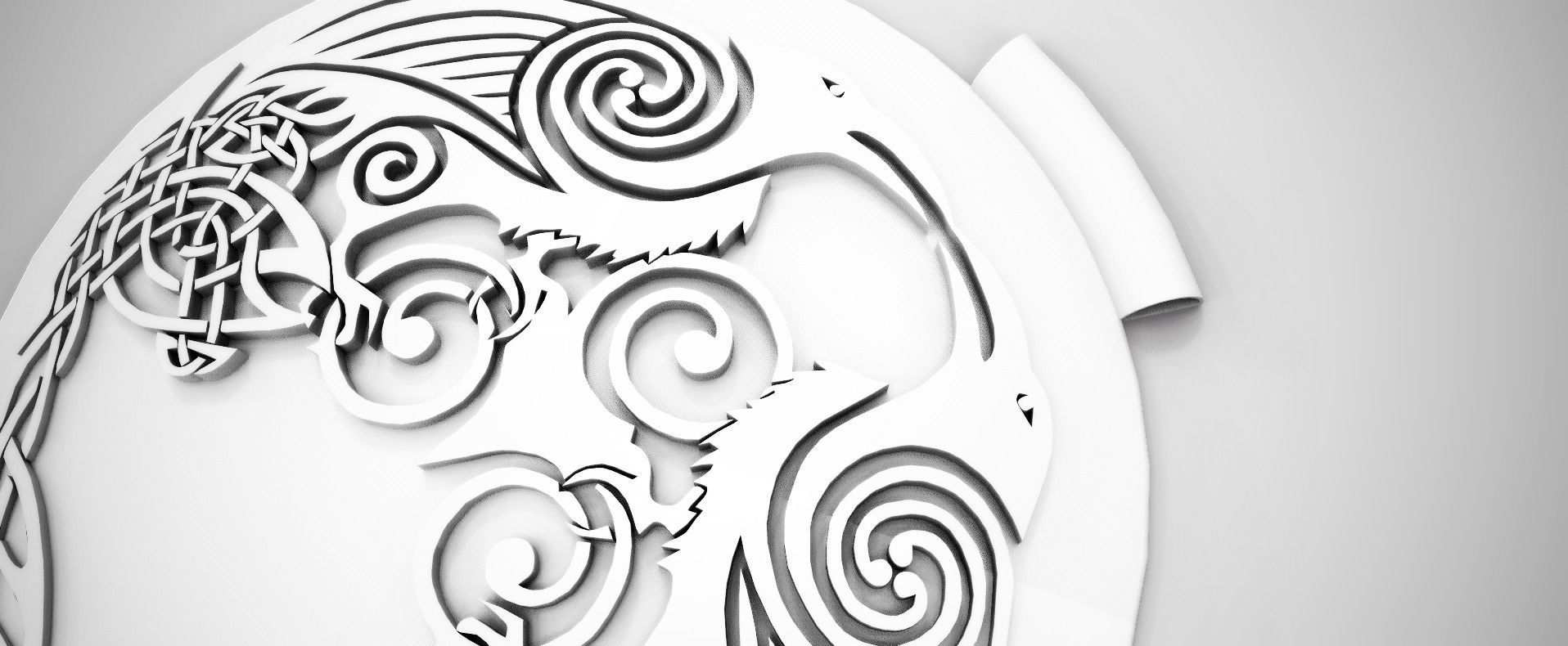 Crow Pagan Necklace Low-poly 3D model_7