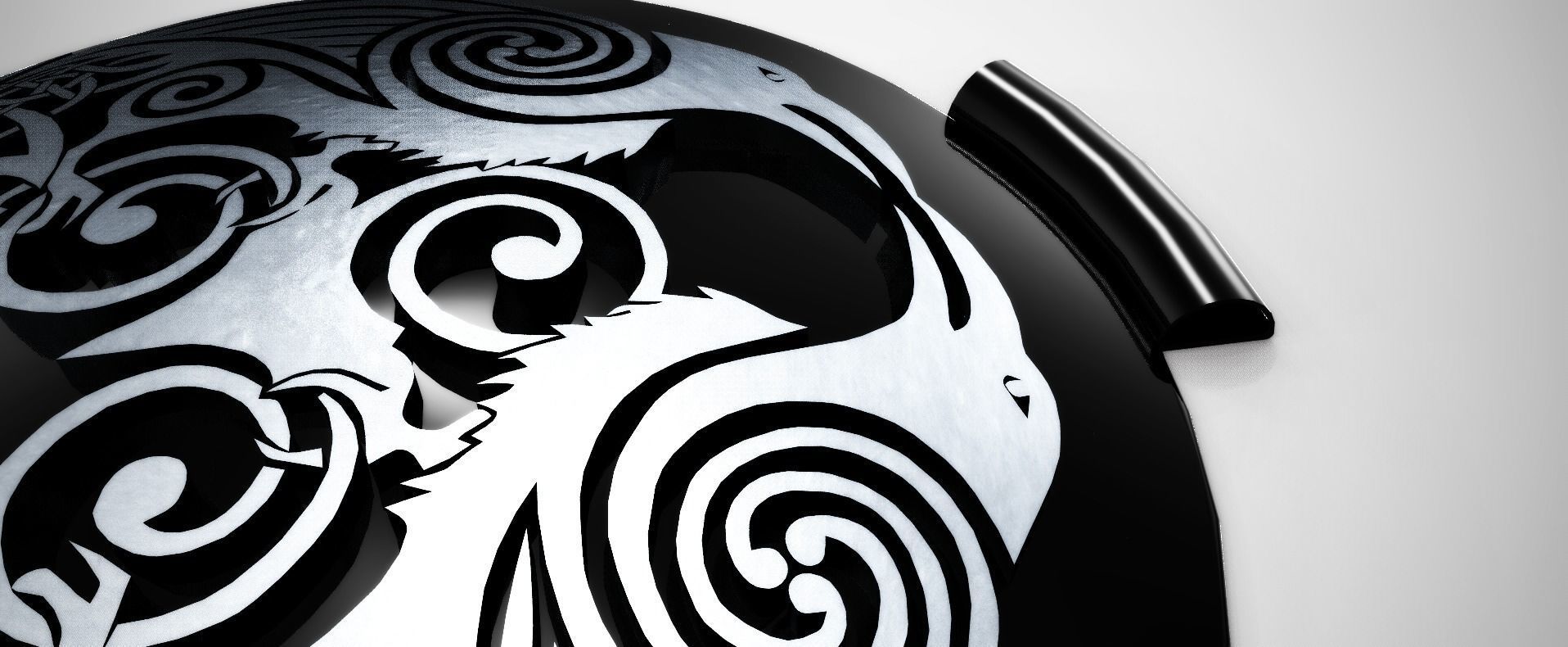 Crow Pagan Necklace Low-poly 3D model_5