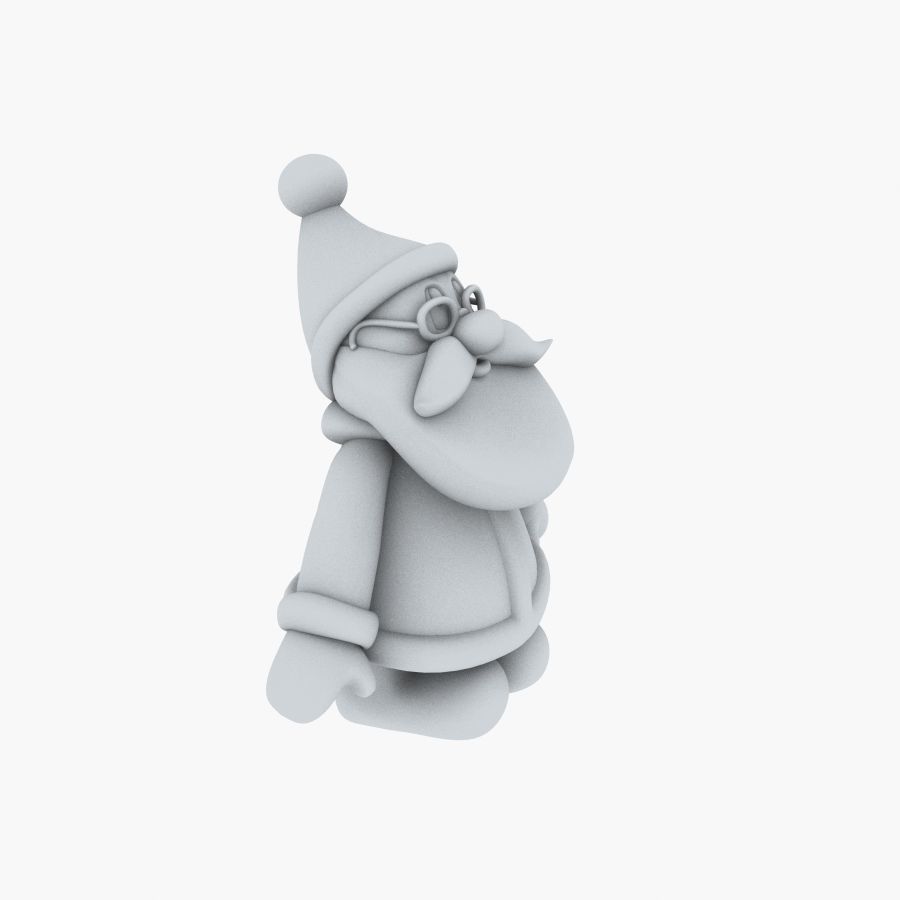 New cool Santa Claus for beautiful 3d print 01 3D model_11