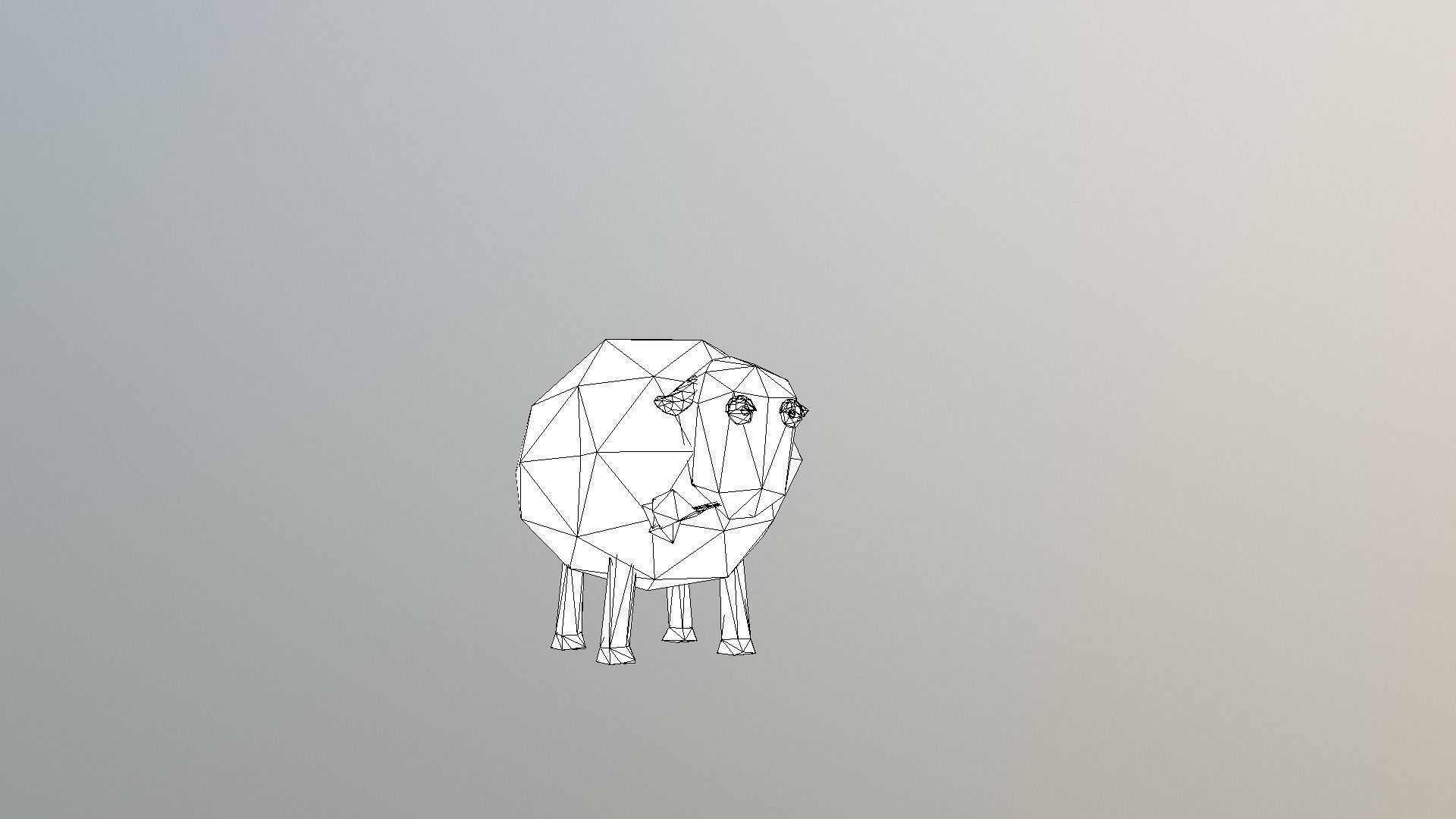 Low-poly Sheep in style Low-poly 3D model_6
