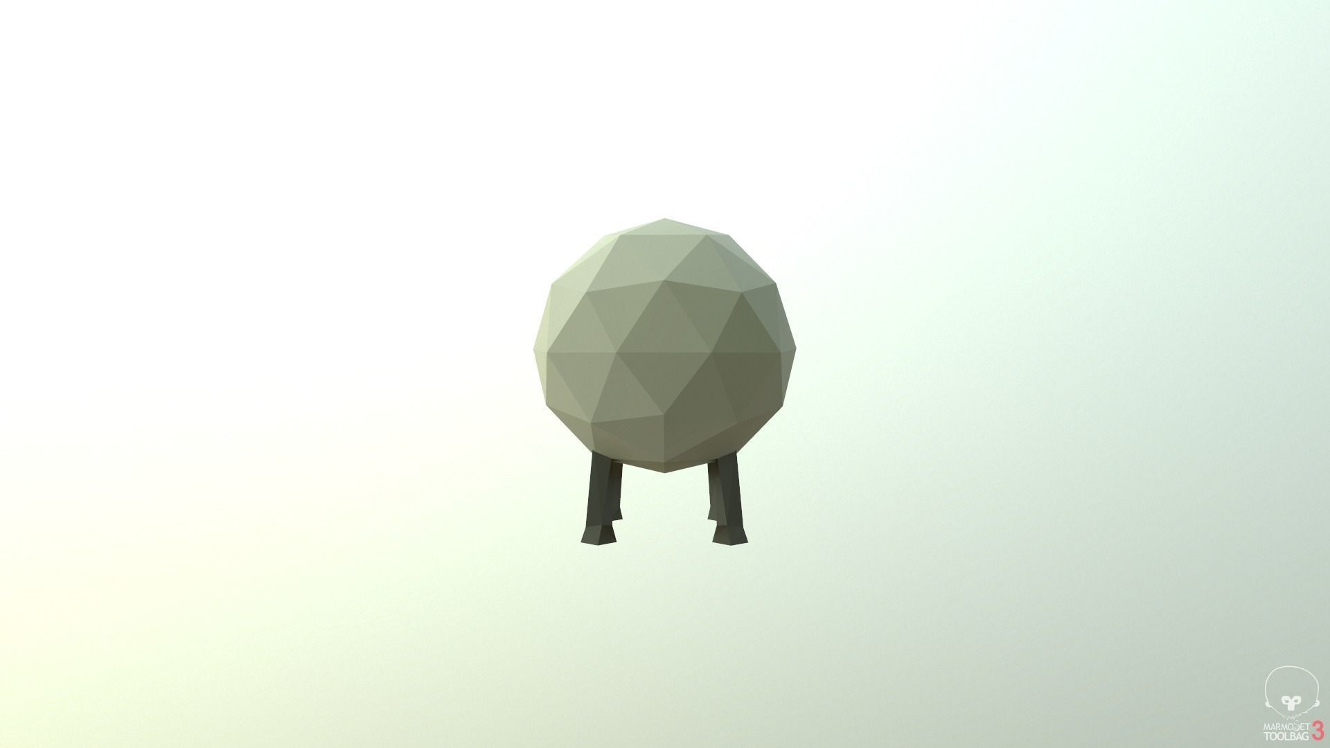 Low-poly Sheep in style Low-poly 3D model_11