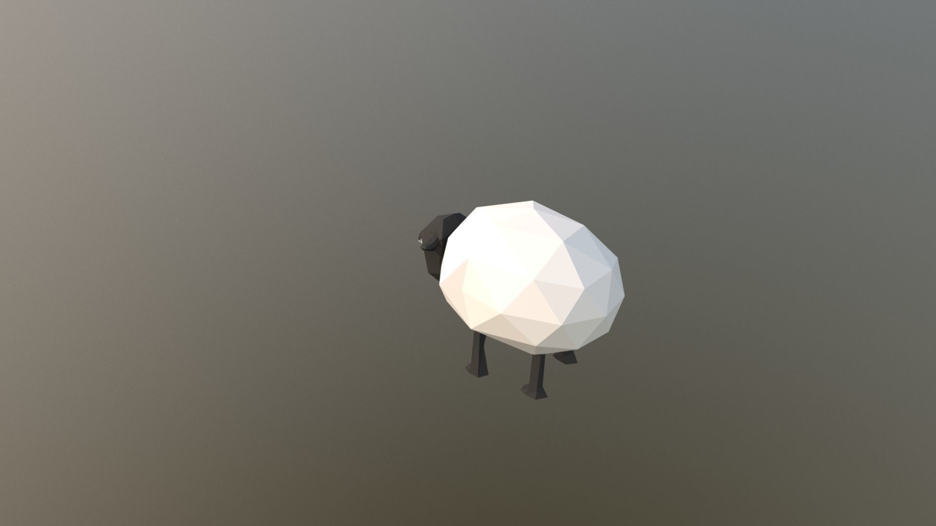 Low-poly Sheep in style Low-poly 3D model_5