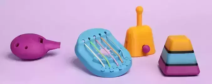 Alexa and Sinclair-10 s Musical Instrument Toys Free 3D print model Alexa and Sinclair-10 s Musical Instrument Toys Free 3D print model