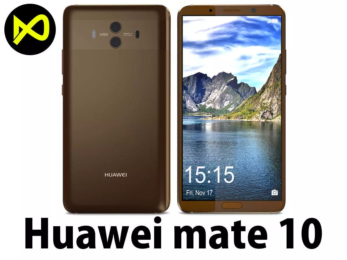 Huawei Mate 10 Mocha Brown 3D model_0