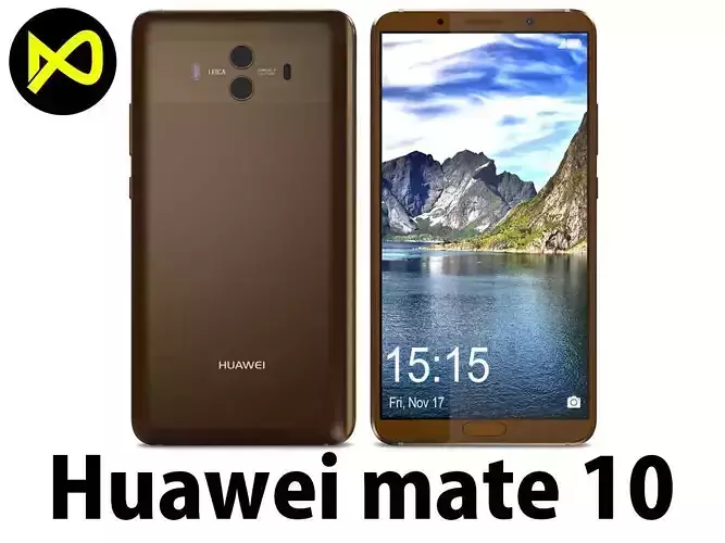 Huawei Mate 10 Mocha Brown 3D model