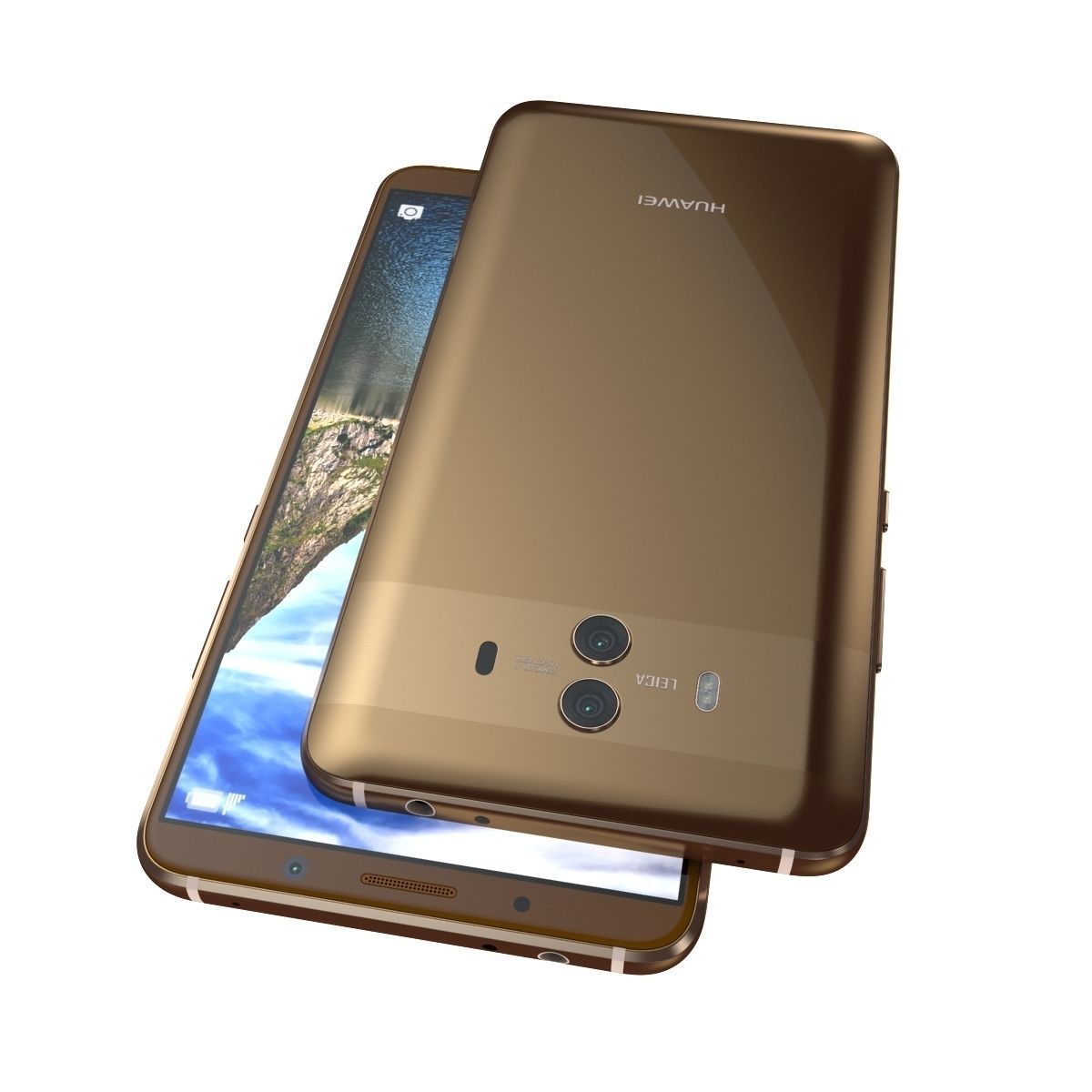 Huawei Mate 10 Mocha Brown 3D model_4