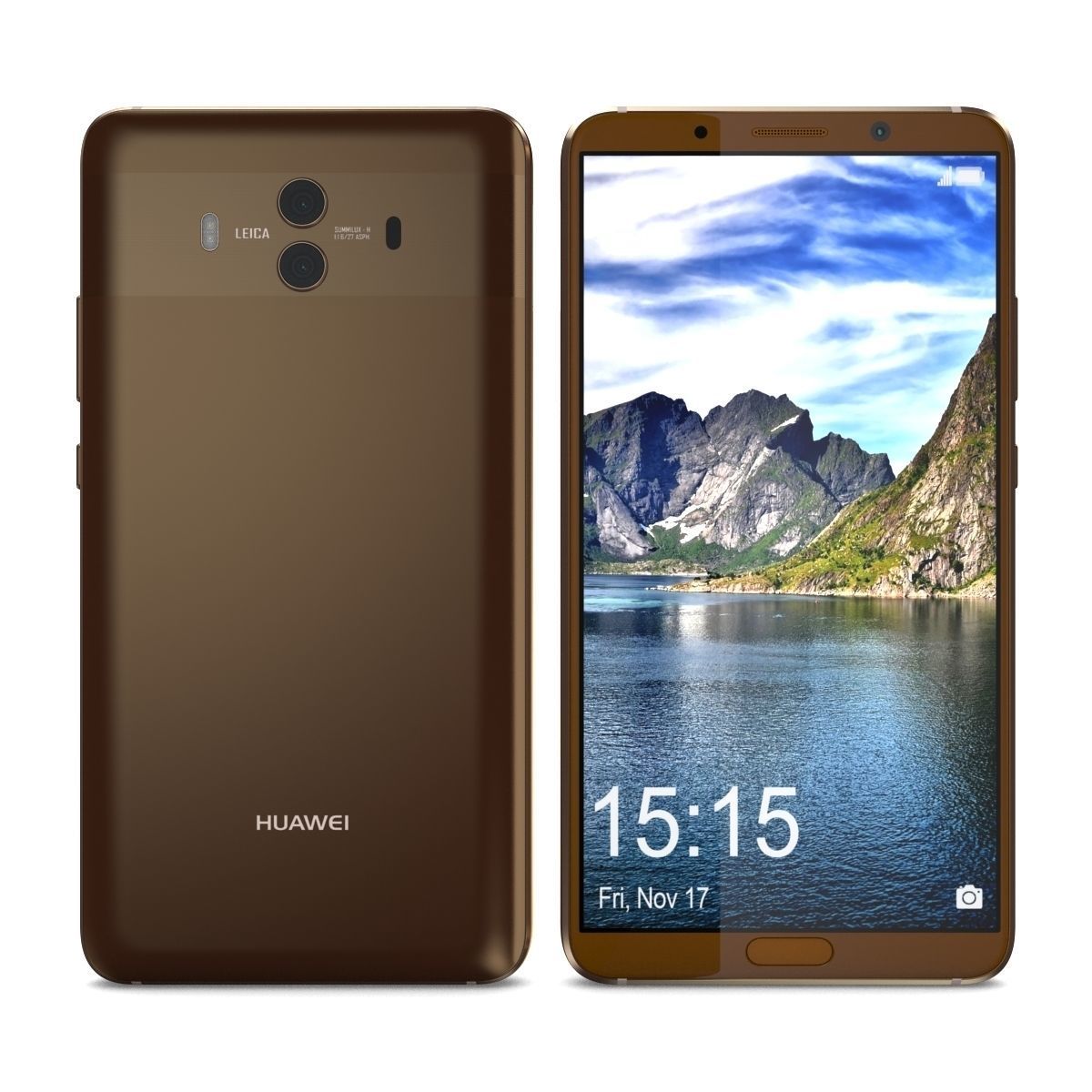 Huawei Mate 10 Mocha Brown 3D model_7