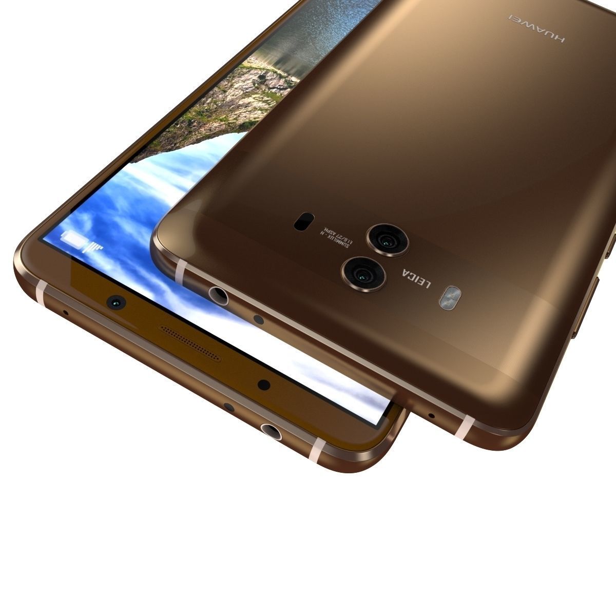 Huawei Mate 10 Mocha Brown 3D model_9