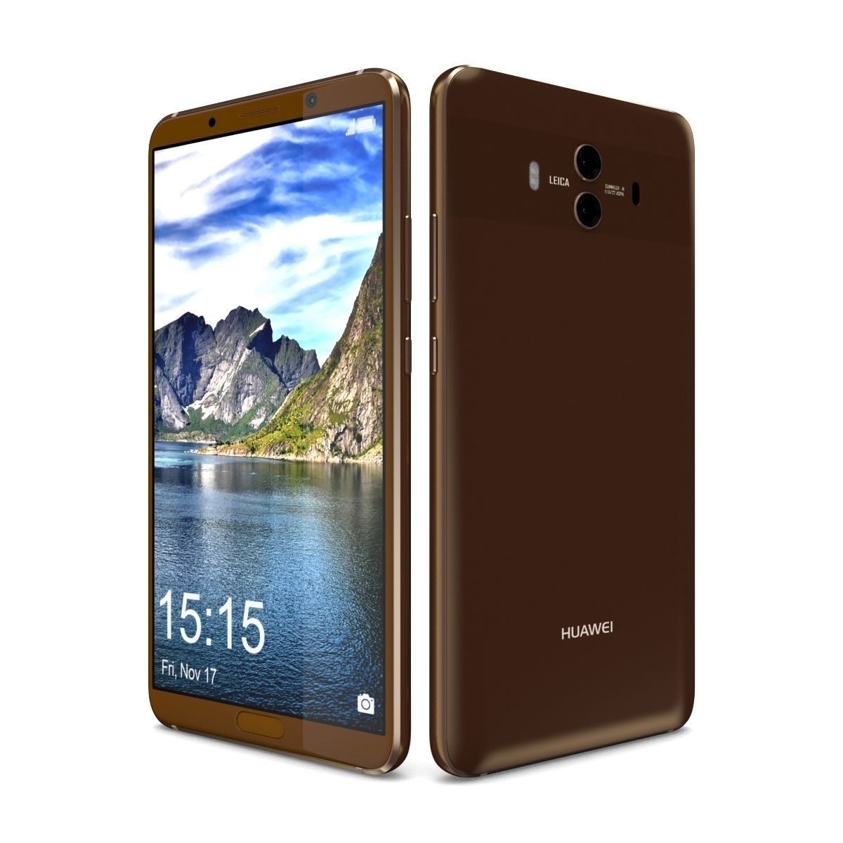 Huawei Mate 10 Mocha Brown 3D model_1