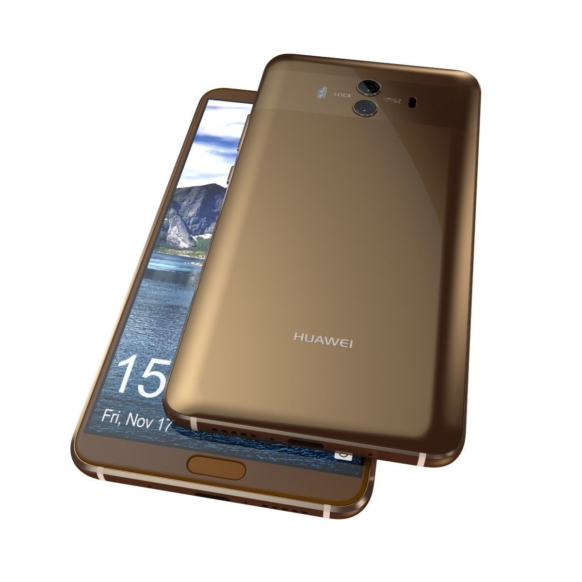 Huawei Mate 10 Mocha Brown 3D model_8