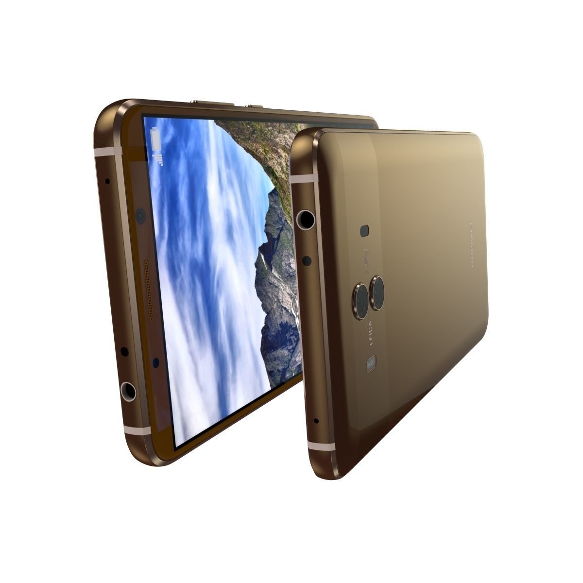 Huawei Mate 10 Mocha Brown 3D model_10