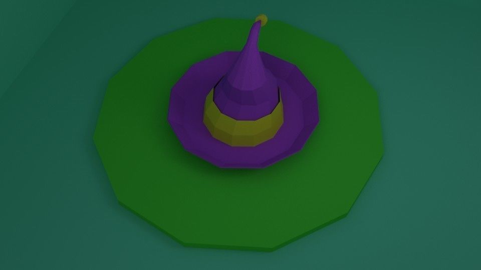 Hat Low-poly Low-poly 3D model_1