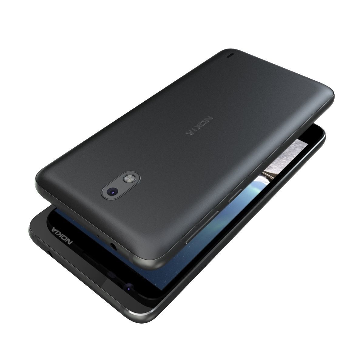 Nokia 2 Black 3D model_1