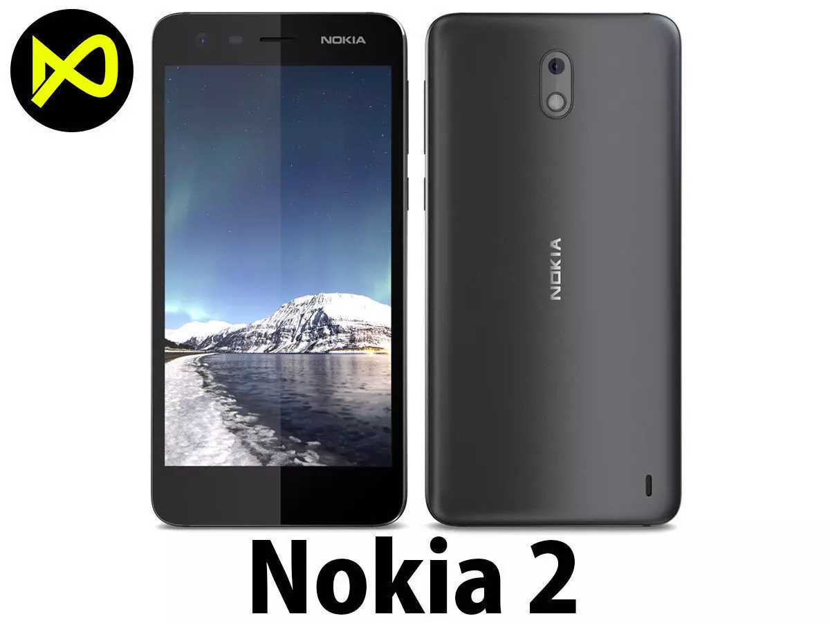 Nokia 2 Black 3D model_0