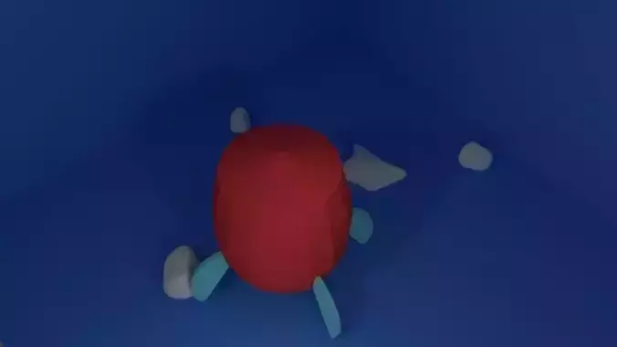 Rocket space Low-poly 3D model