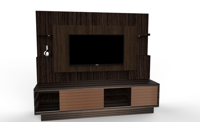 TV Stand Low-poly 3D model