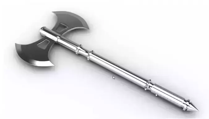 Double Bit Axe Low-poly 3D model