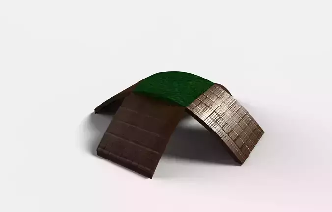 Stool piece of furniture with grass