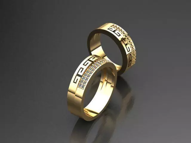 Wedding Band Greek Meander 3D print model