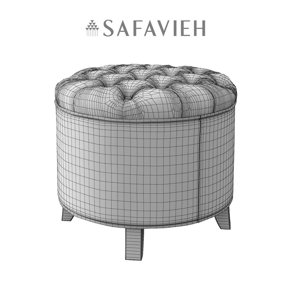 Safavieh Amelia Ottoman 3D model_1