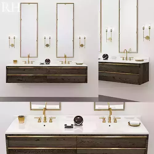 BEZIER DOUBLE EXTRA-WIDE FLOATING VANITY