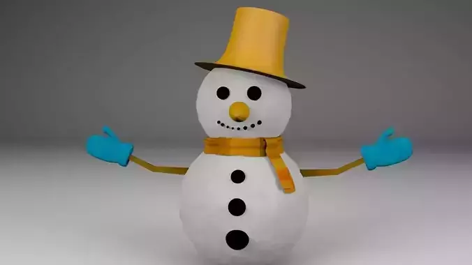 Snowman Merry Christmas 3D model