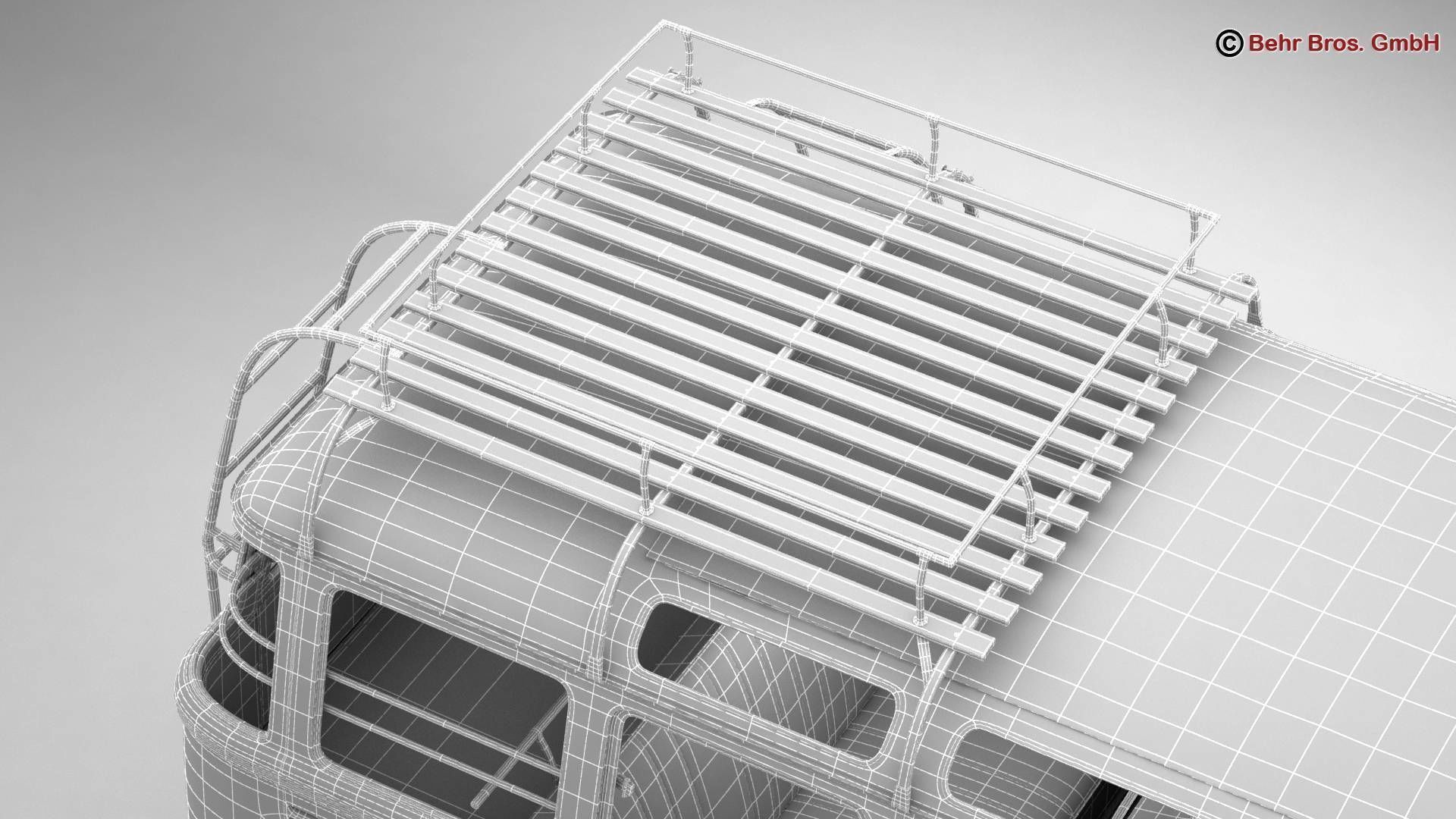 Volkswagen T1 Samba 1963 Hippie Accessories 3D model_45