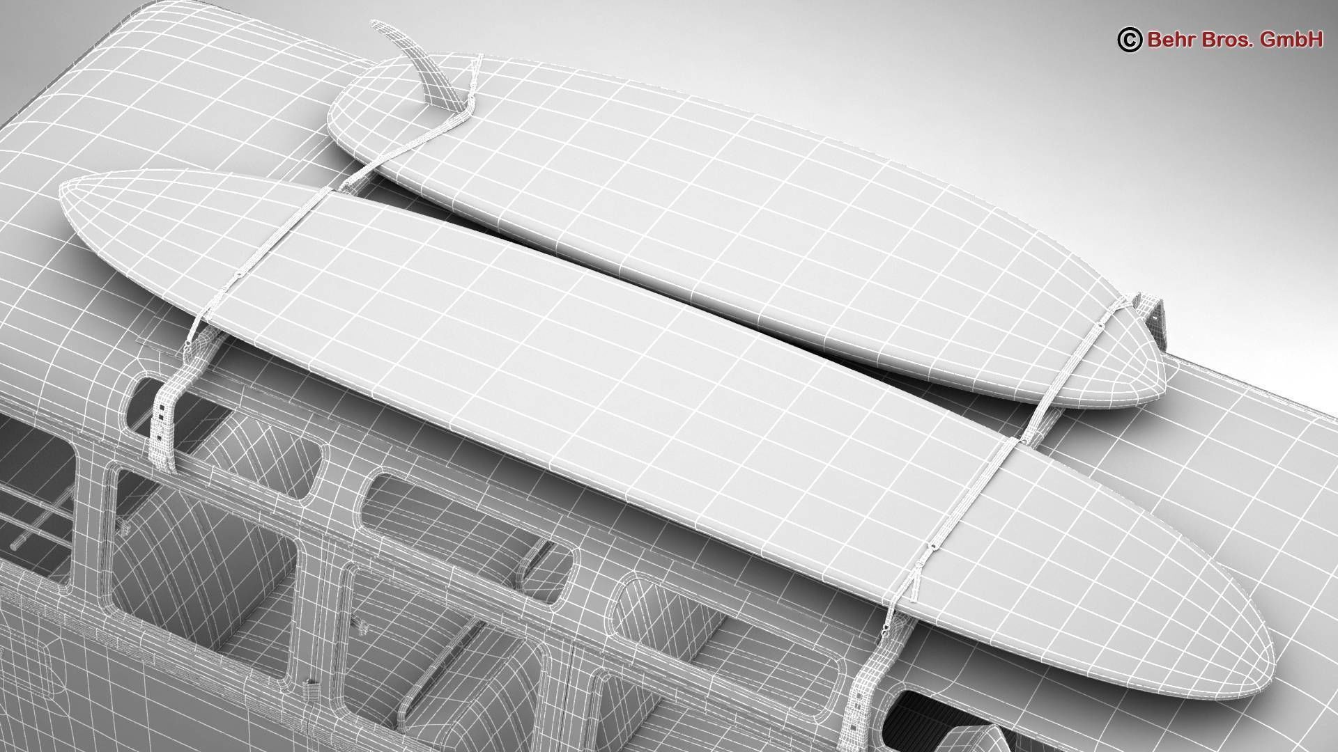 Volkswagen T1 Samba 1963 Hippie Accessories 3D model_40