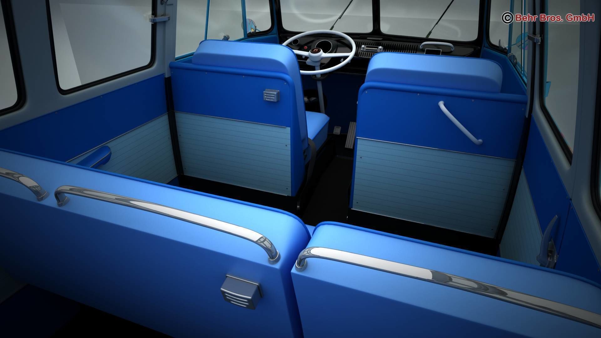 Volkswagen T1 Samba 1963 Hippie Accessories 3D model_27