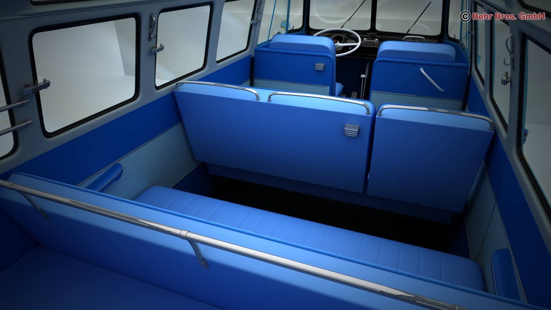 Volkswagen T1 Samba 1963 Hippie Accessories 3D model_28