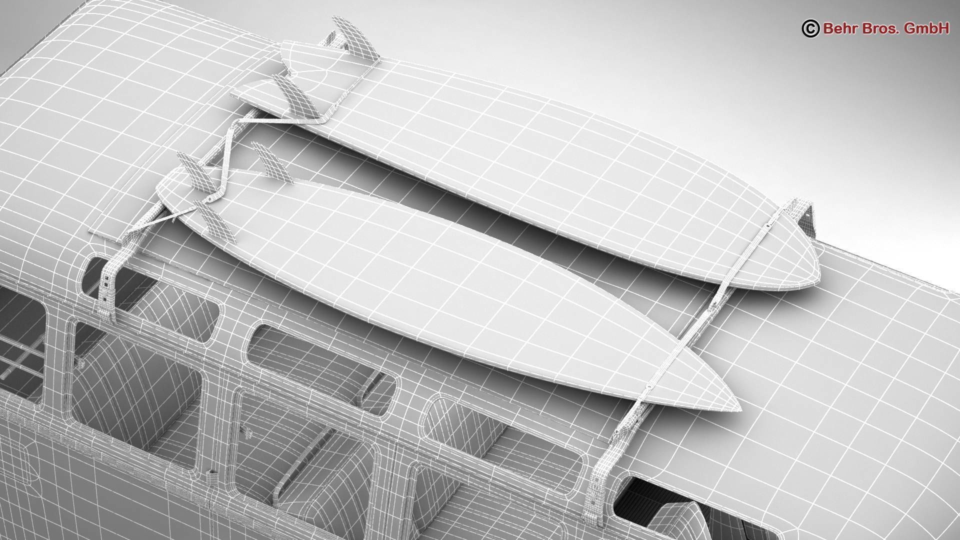 Volkswagen T1 Samba 1963 Hippie Accessories 3D model_41