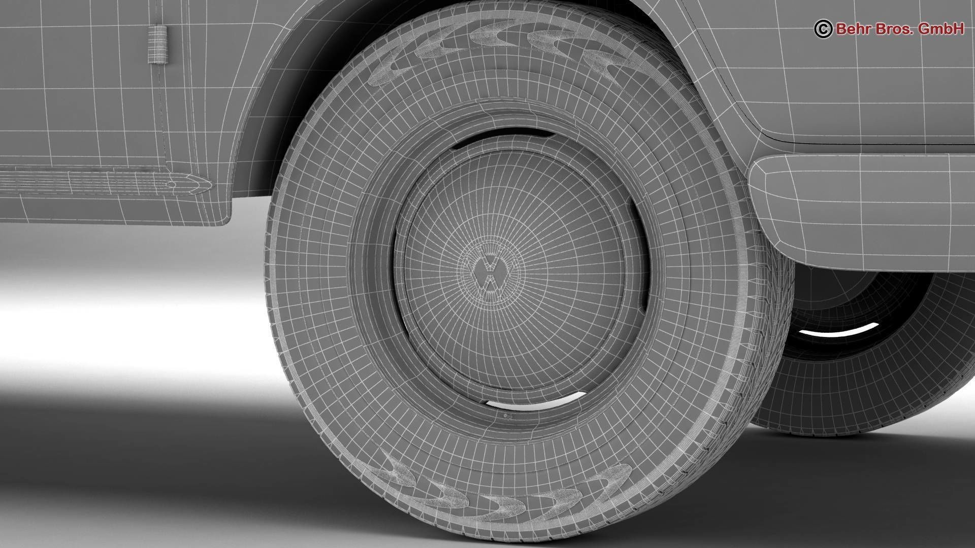 Volkswagen T1 Samba 1963 Hippie Accessories 3D model_37