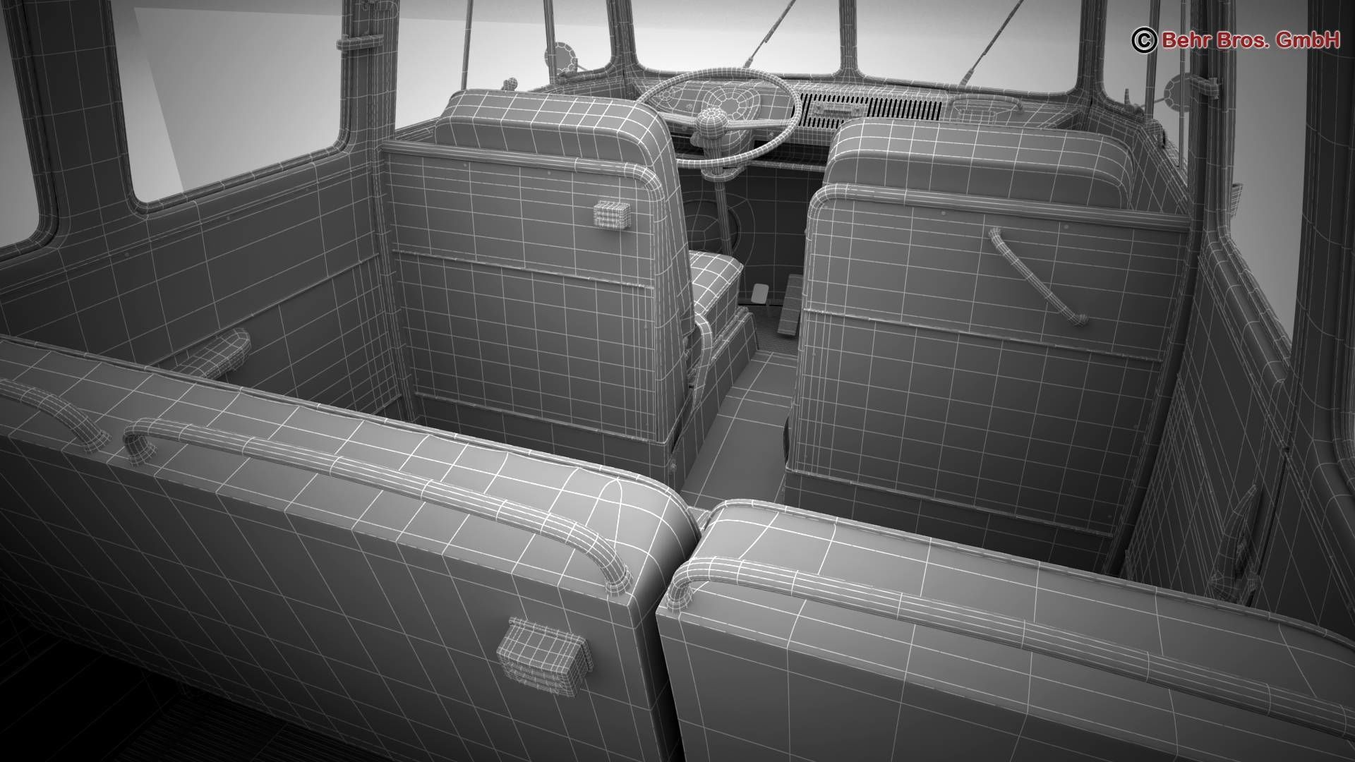 Volkswagen T1 Samba 1963 Hippie Accessories 3D model_51