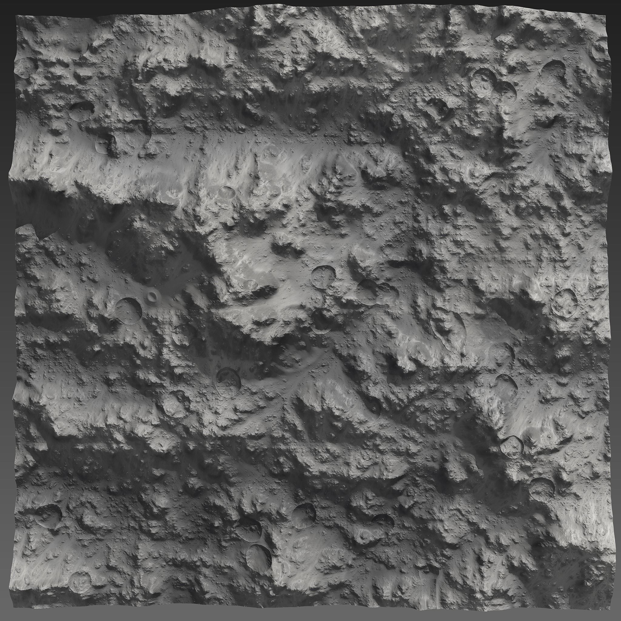 Large-Scale Moon Environment Low-poly 3D model_2