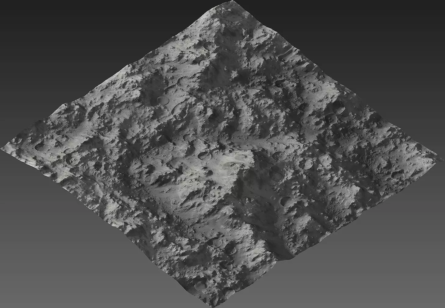 Large-Scale Moon Environment Low-poly 3D model_0