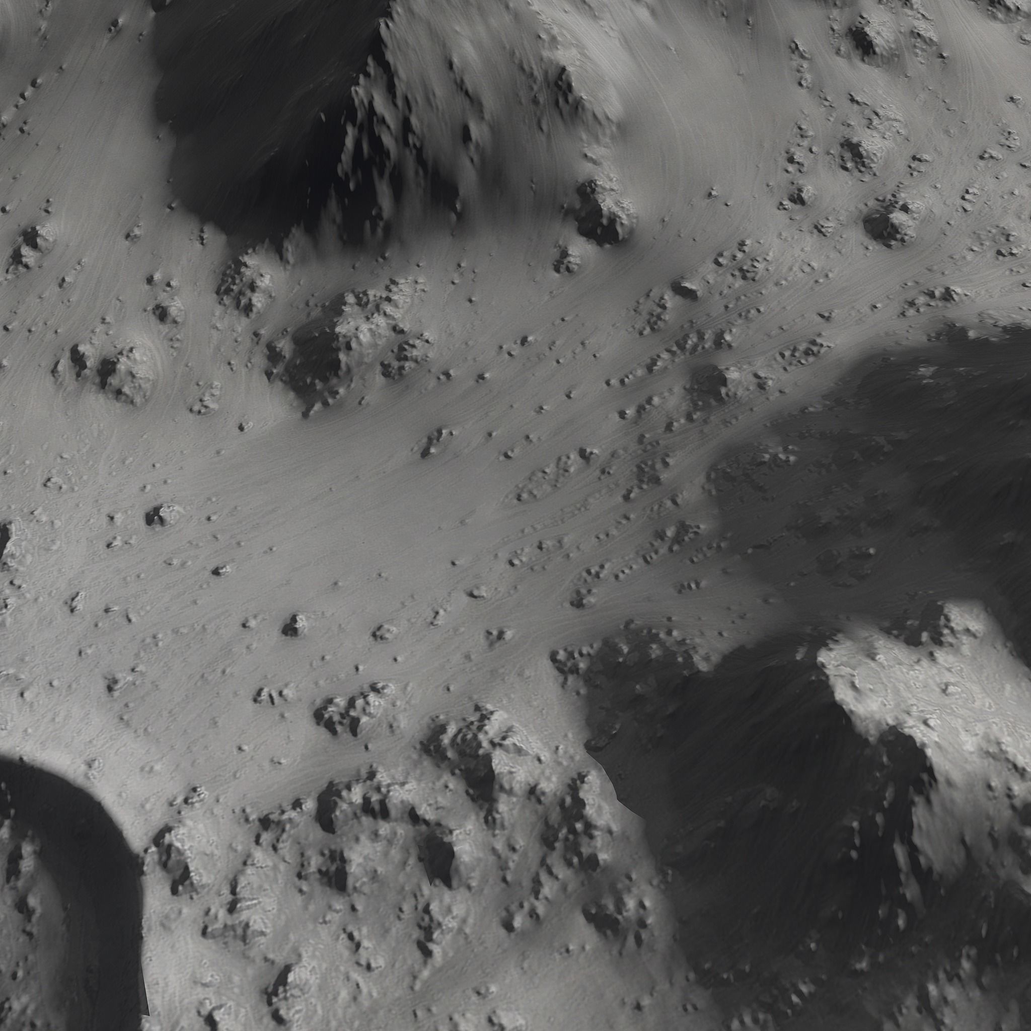 Large-Scale Moon Environment Low-poly 3D model_7