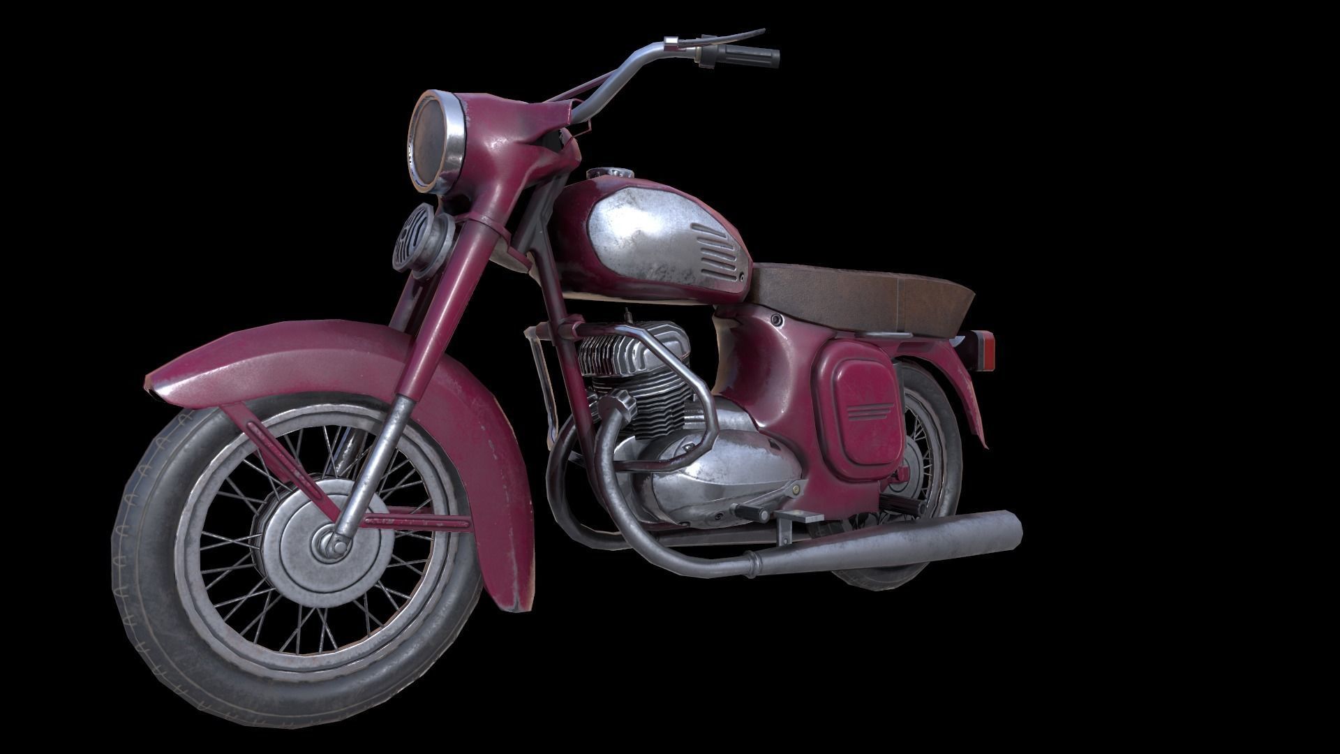 Java 250 motorcycle Low-poly 3D model