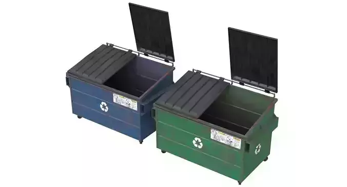Dumpster 1 storage box with two compartments