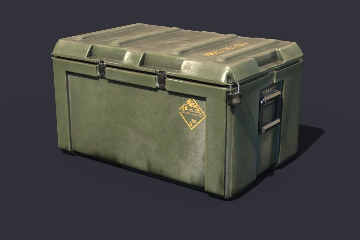 Military LOOT Weapon Case PBR Low-poly 3D model_5