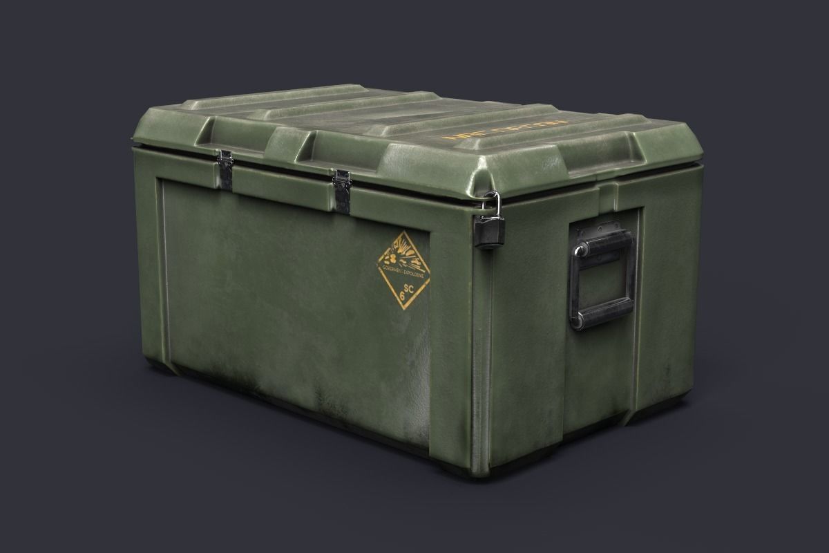 Military LOOT Weapon Case PBR Low-poly 3D model_4