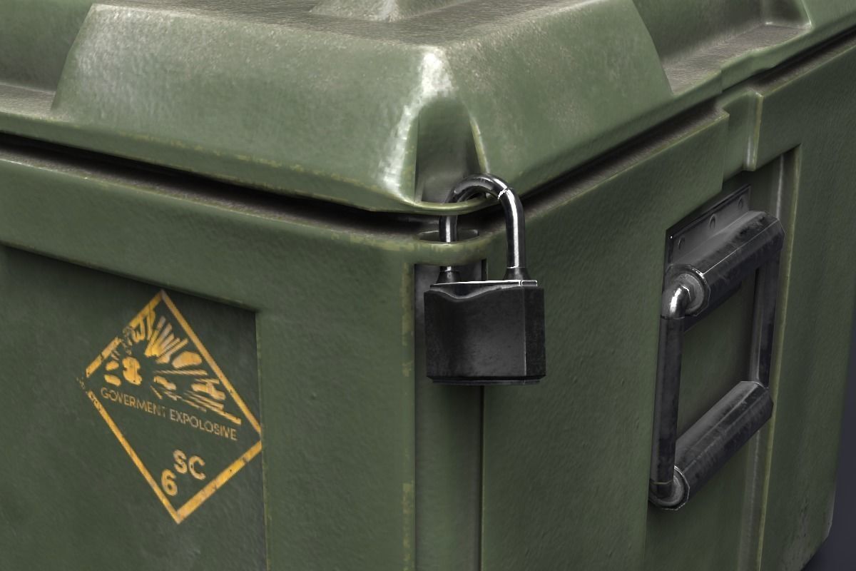 Military LOOT Weapon Case PBR Low-poly 3D model_7