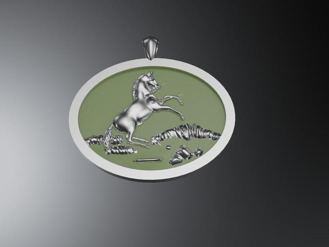 Pendant with horse