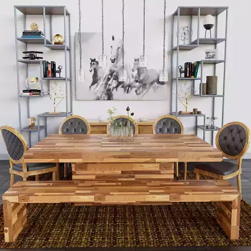 Living room Table and Cheir 3D model