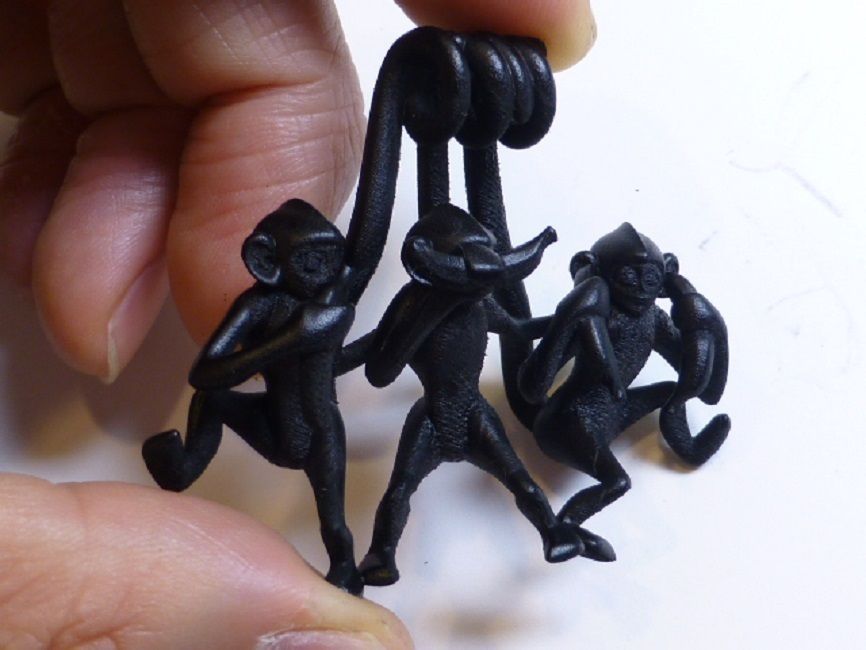 Three wise monkeys  3D print model_11