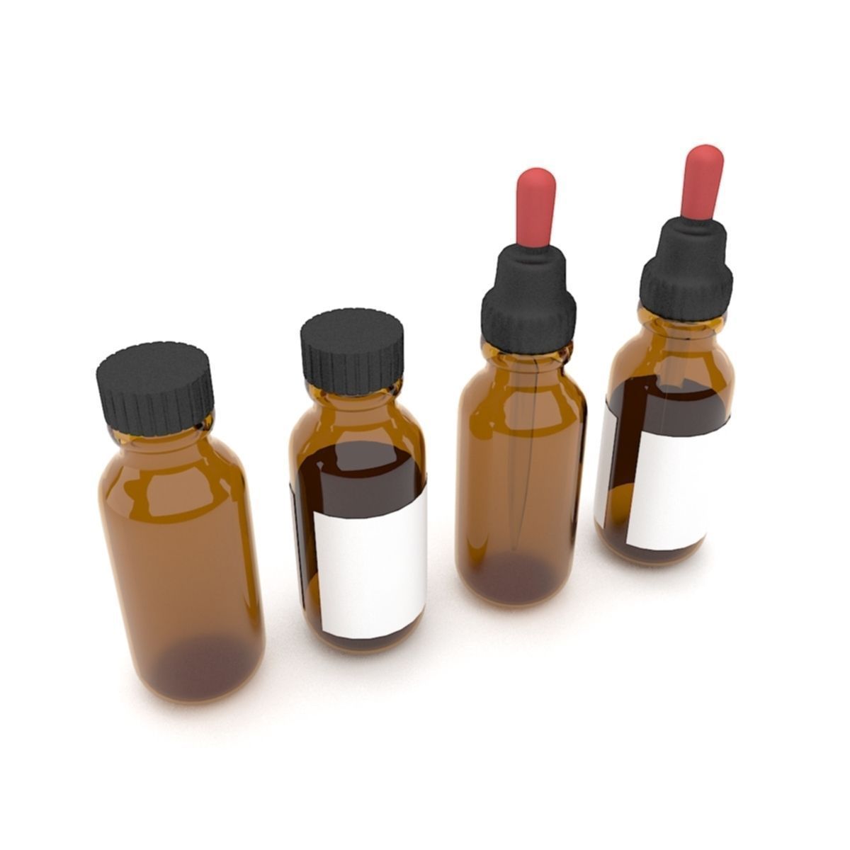 Medical bottles 3D model_2