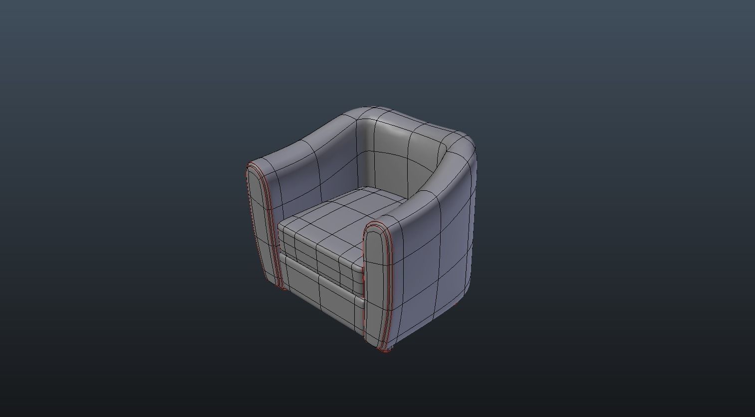 Arm chair Free low-poly 3D model_8